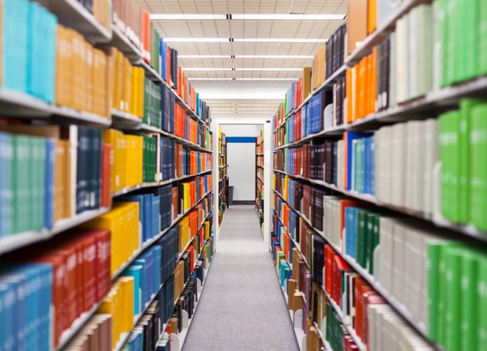 Library,Setting,With,Books,And,Reading,Material,(please,Note,That